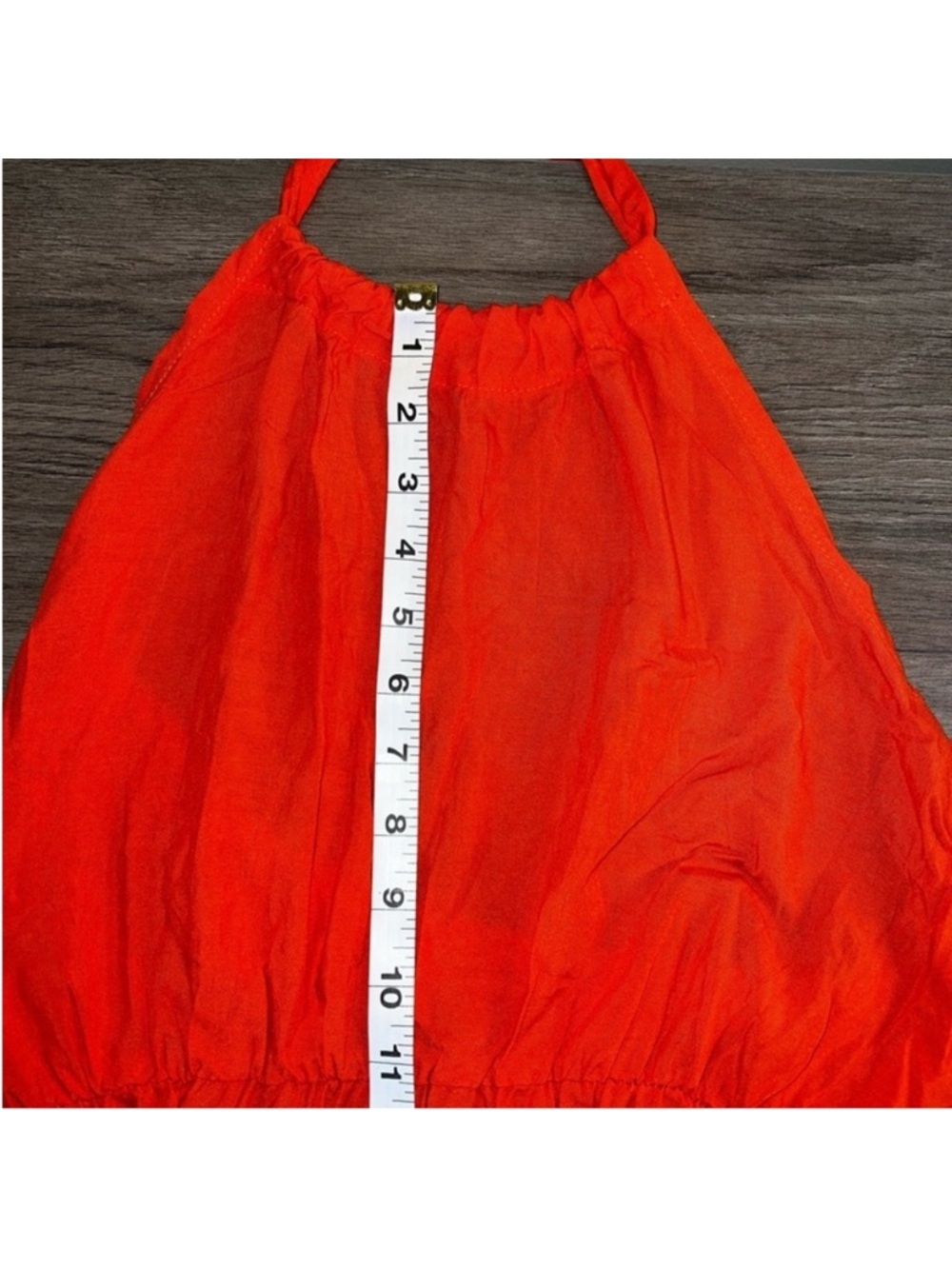 C+D+M Orange Halter Tie Tiered Maxi Dress XL - Picture 12 of 16